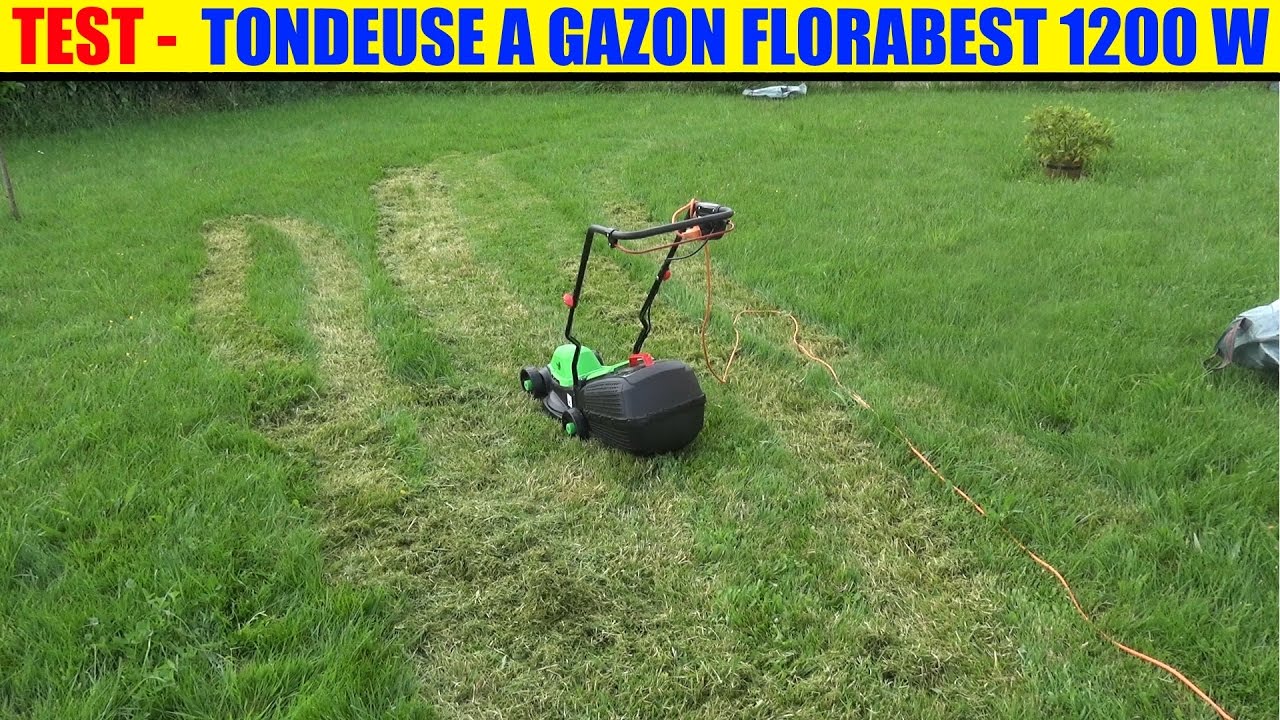lidl tondeuse à gazon test florabest frm 1200 lawnmower elektro-rasenmäher