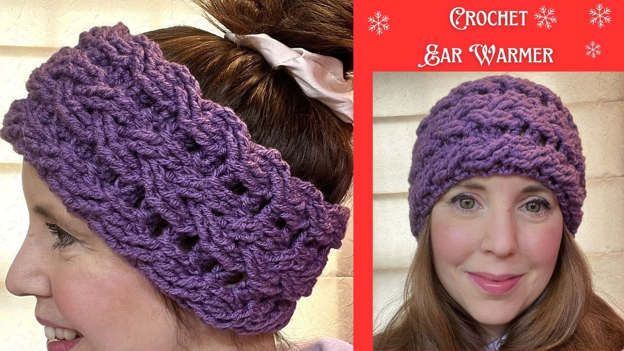 Crochet Cable Ear Warmer / Headband Tutorial: 12 Days of Ear Warmers