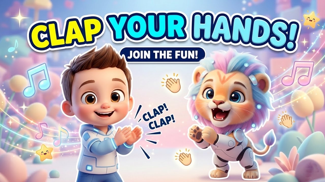 Clap Your Hands Song | Clap Clap Clap Your Hands | Fun Kids Action Rhyme | Kids Action Song | Rhymes