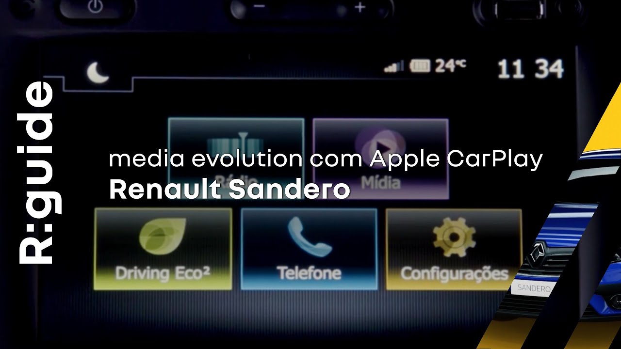 informações sobre o media evolution com Android Auto | Renault Sandero