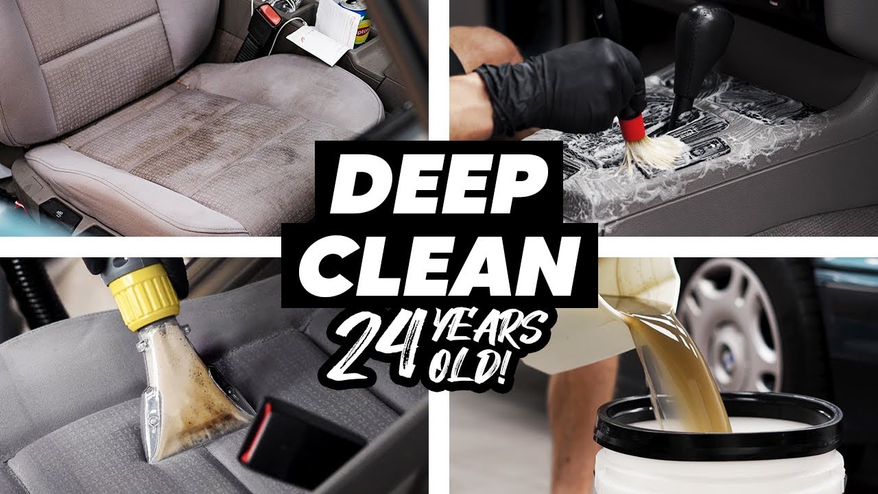 24 Years Old BMW Dirty Interior DEEP CLEAN - Auto Detailing