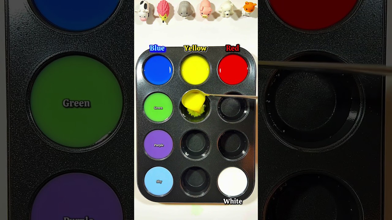 Mix 4 colors 💙💛❤️🤍 into amazing colors #colormix #asrm #satisfying #colormixing #colors#games