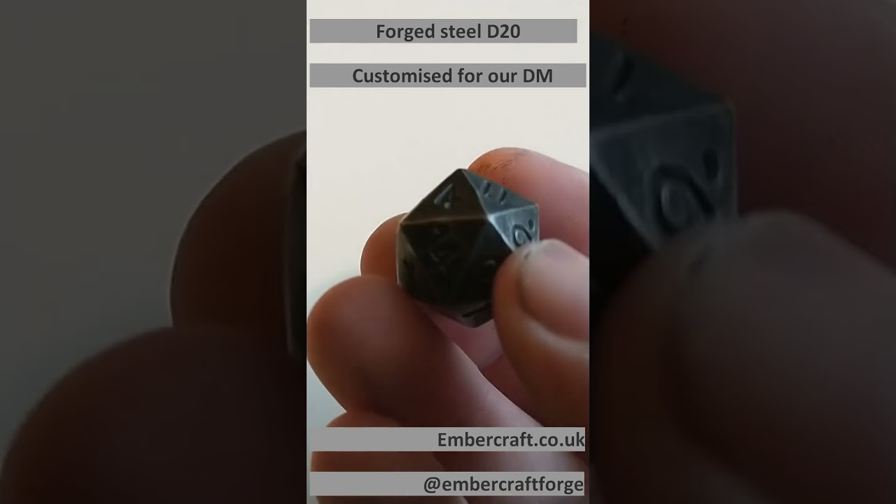 custom D20 #blacksmith #blacksmithing #tabletop #dungeonsanddragons #roll20 #dice #d20