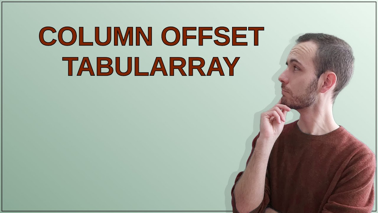 Текст: Смещение столбца tabularray