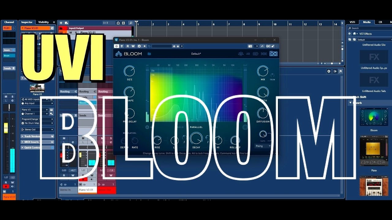 UVI Bloom - Reverb That Breathes - Walkthrough & Demo - PC & Mac