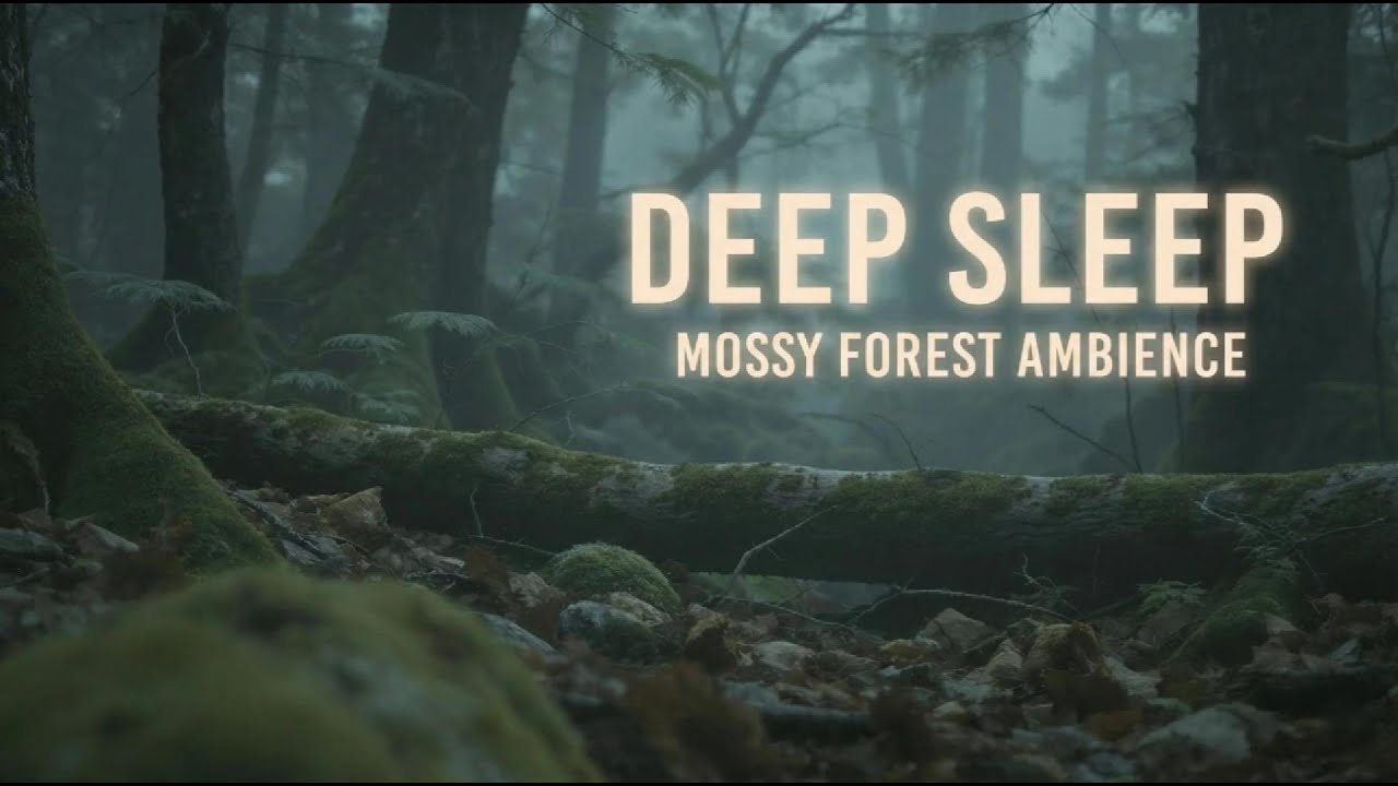 Relaxing Deep Sleep: Calm Mossy Forest Floor After Dusk 😴✨
