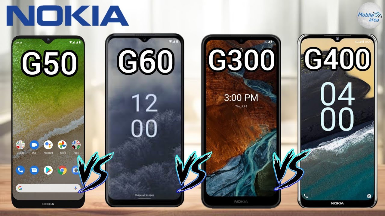 Nokia G400 VS Nokia G300 VS Nokia G60  VS Nokia G50 Full Comparison