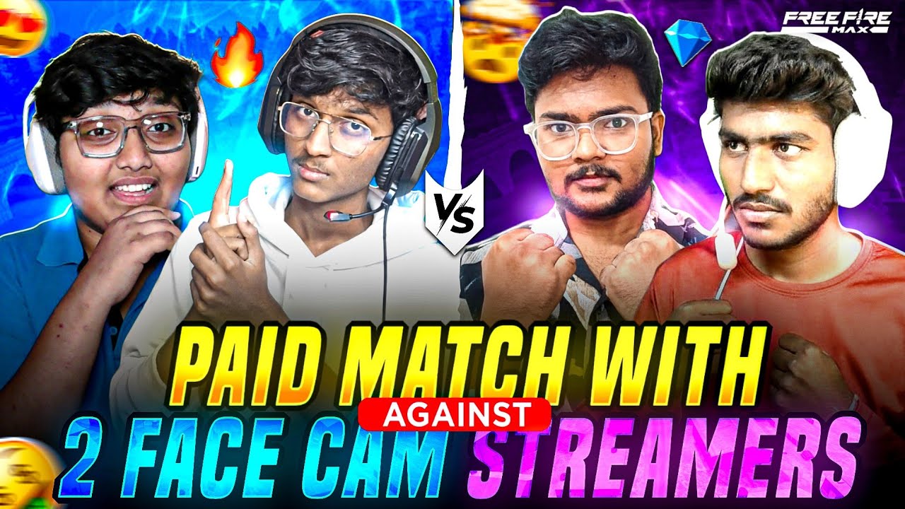 PAID MATCH 😱 WITH 2 FACECAM STREAMERS 🔥 #trending #viral #gaming #freefire #teluguxwarriorz #twz 