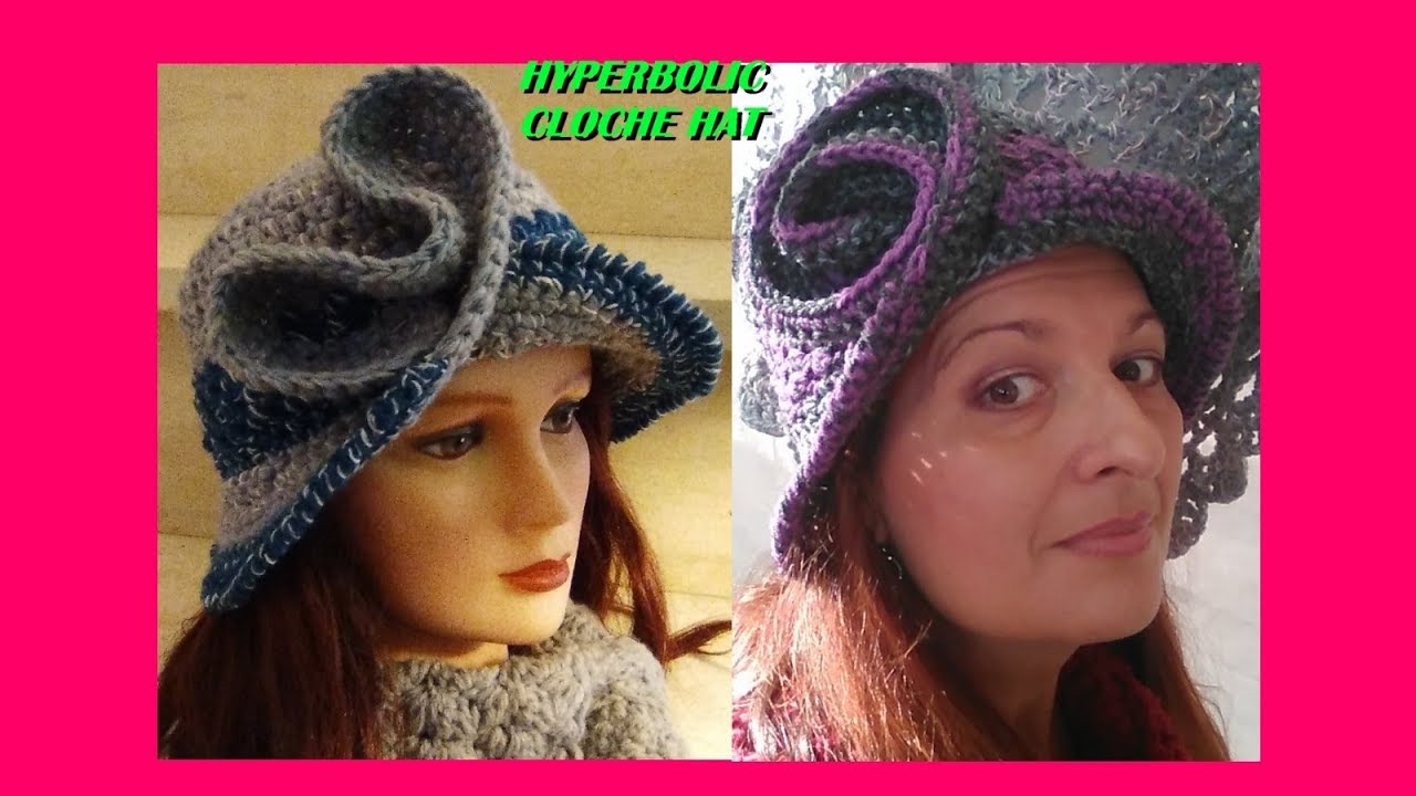 CROCHET HYPERBOLIC BRIM CLOCHE HAT