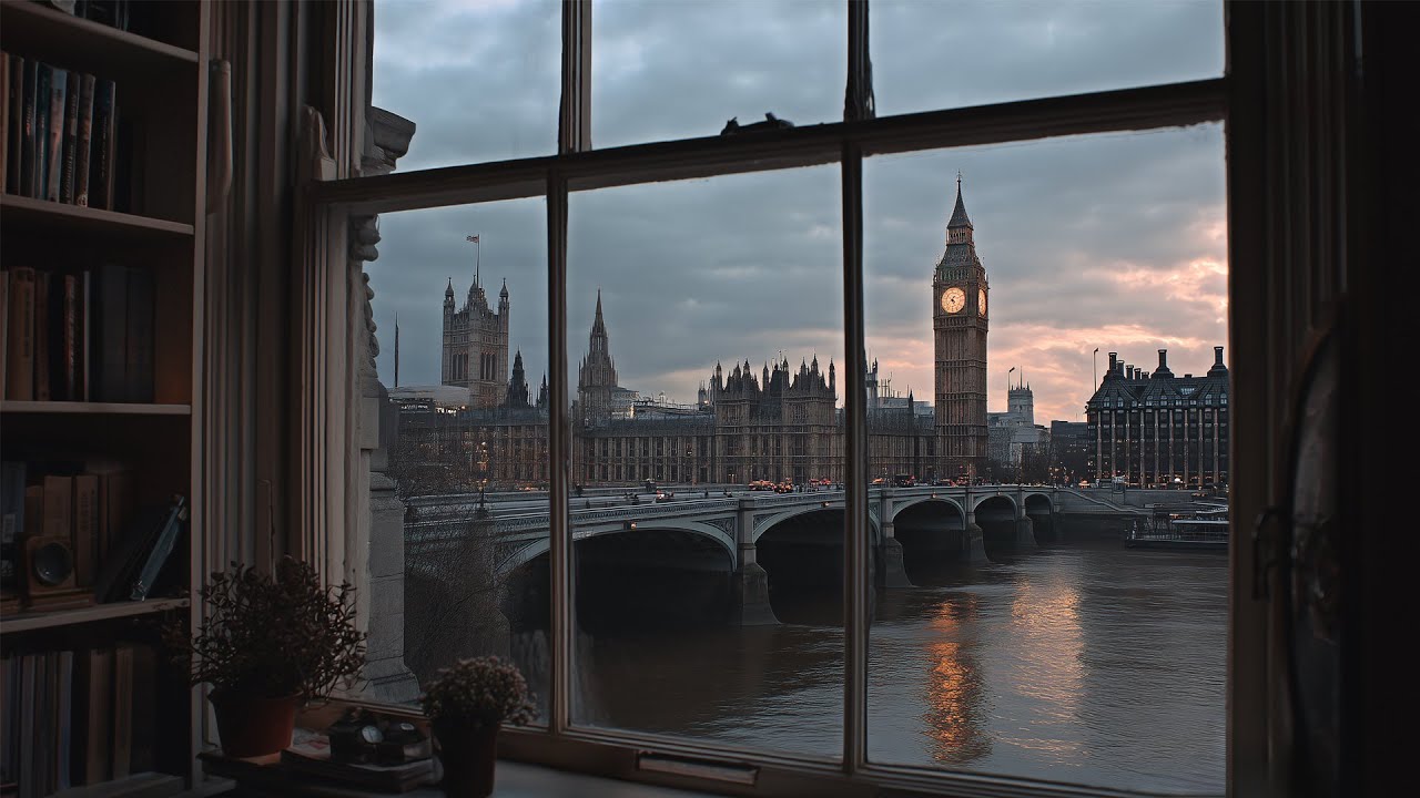 Relaxing Summer Evening Rain In London🌧️Calm Rain Ambience For Reading, Sleeping, Etc.
