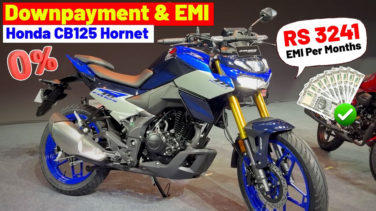Down-payment & Finance Honda CB125 Hornet New Bike 2025 | Complete Loan Details Honda Hornet CB125