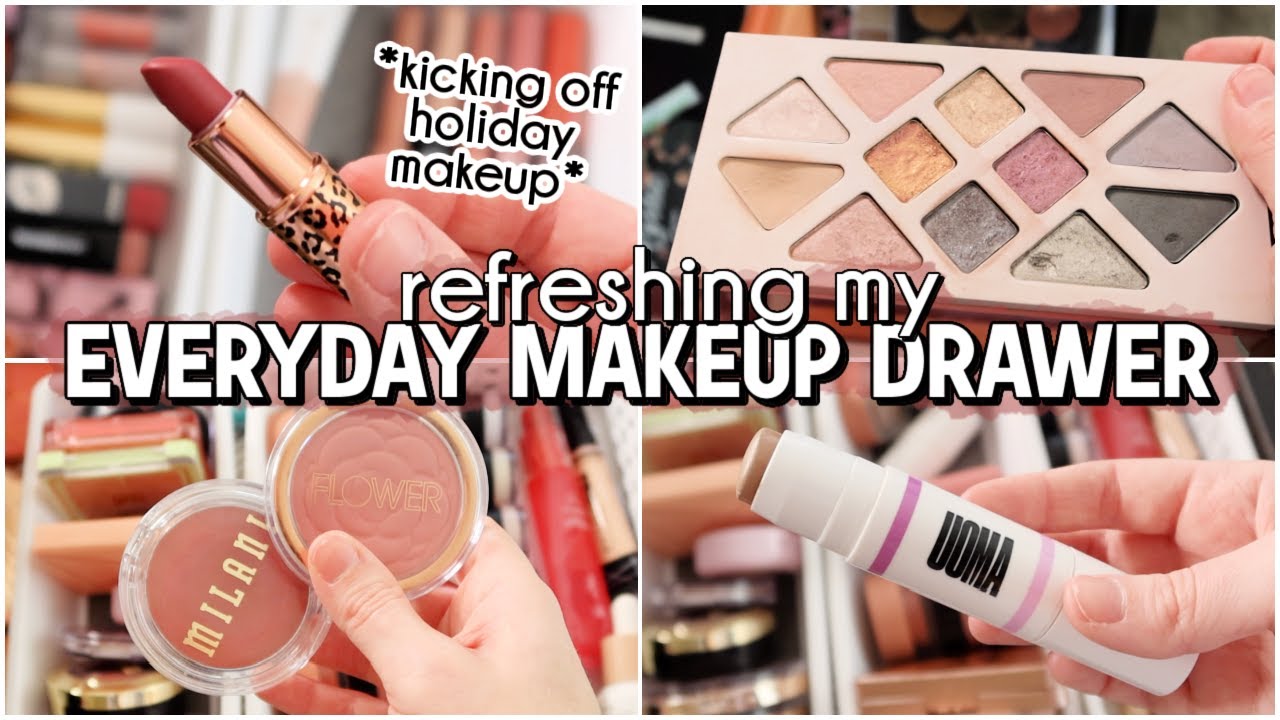 EVERYDAY MAKEUP DRAWER: holiday makeup season is here! 🌟 // Shop My Stash