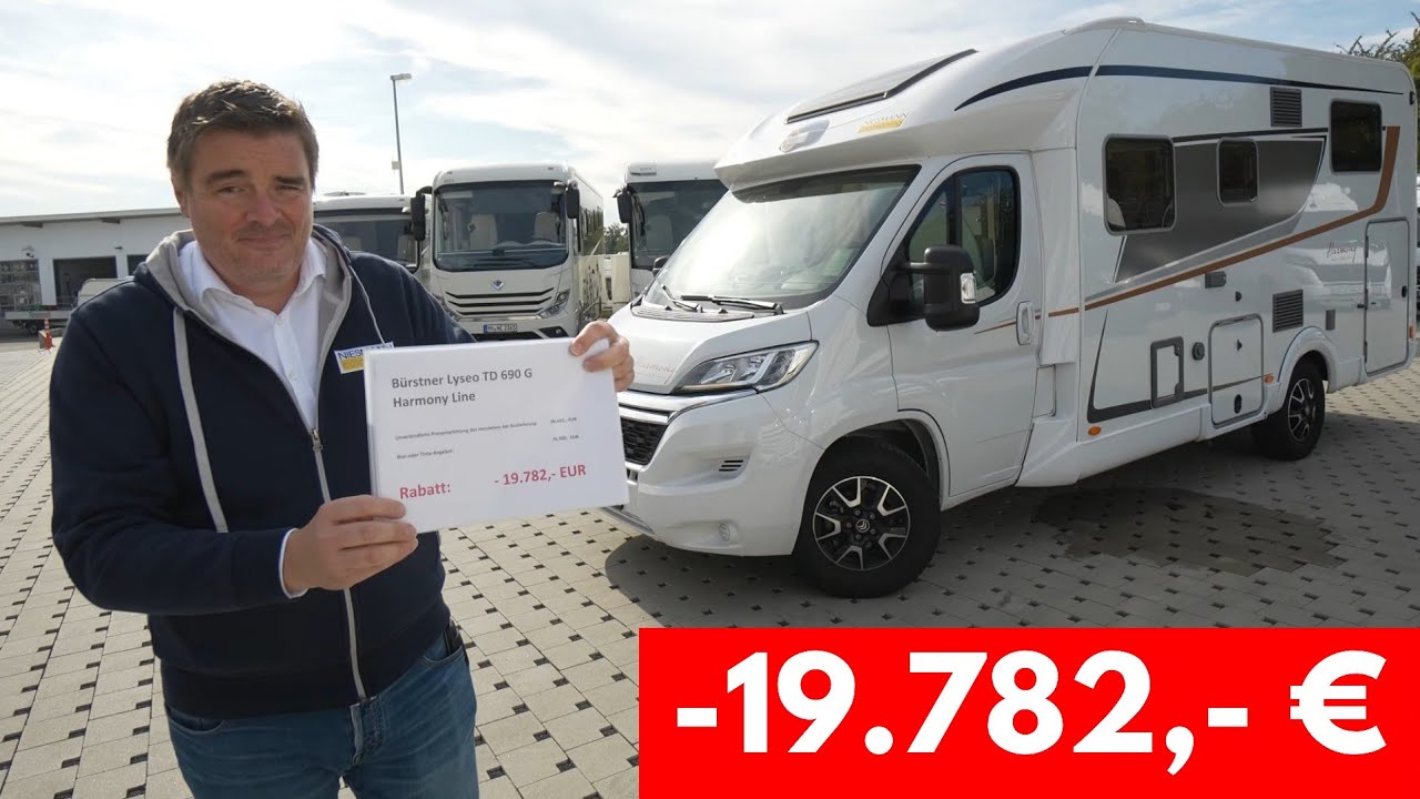 💥WOHNMOBIL RABATT -19.782,- €! 8x BÜRSTNER LYSEO wie neu mit Vollausstattung müssen weg! (Werbung)