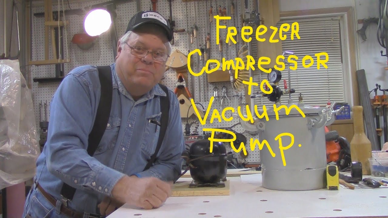 Freezer Compressor to Vacuum Pump.