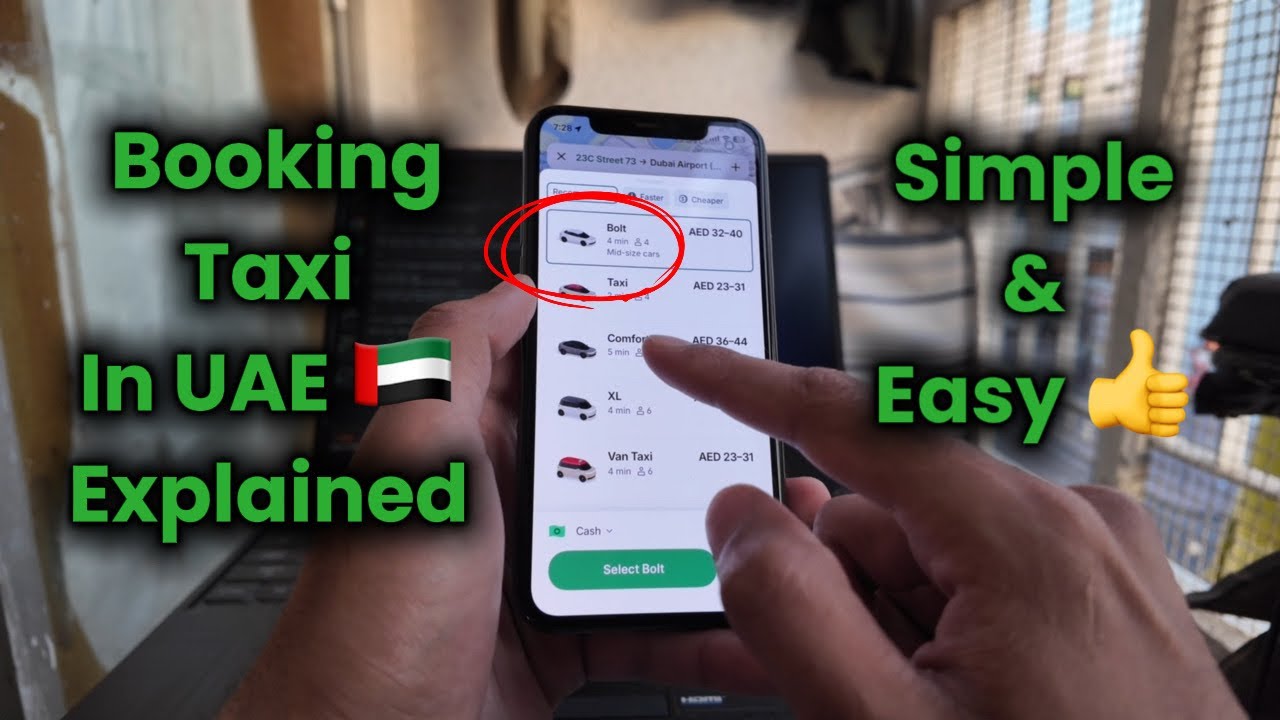 How to Book a Taxi in UAE 🇦🇪 (Step-by-Step Using BOLT App)