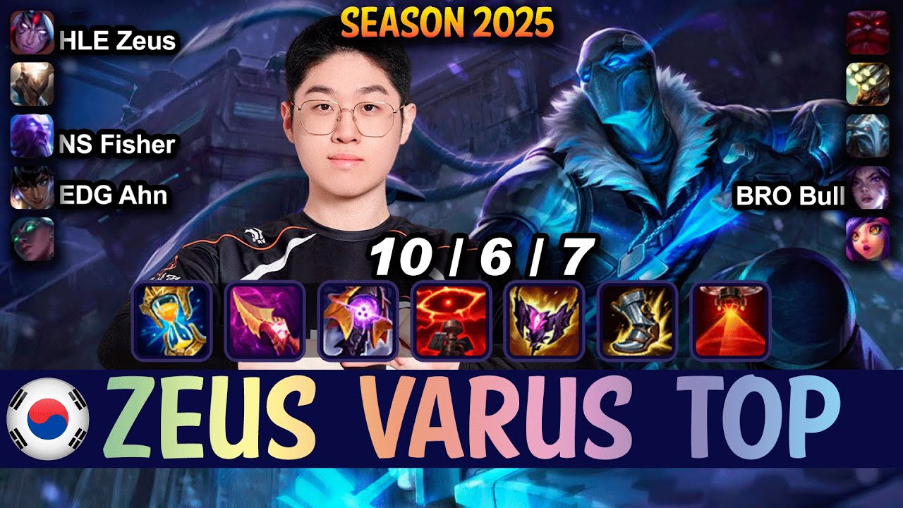 HLE Zeus VARUS vs ORNN Top - Patch 25.10 KR Ranked | lolrec