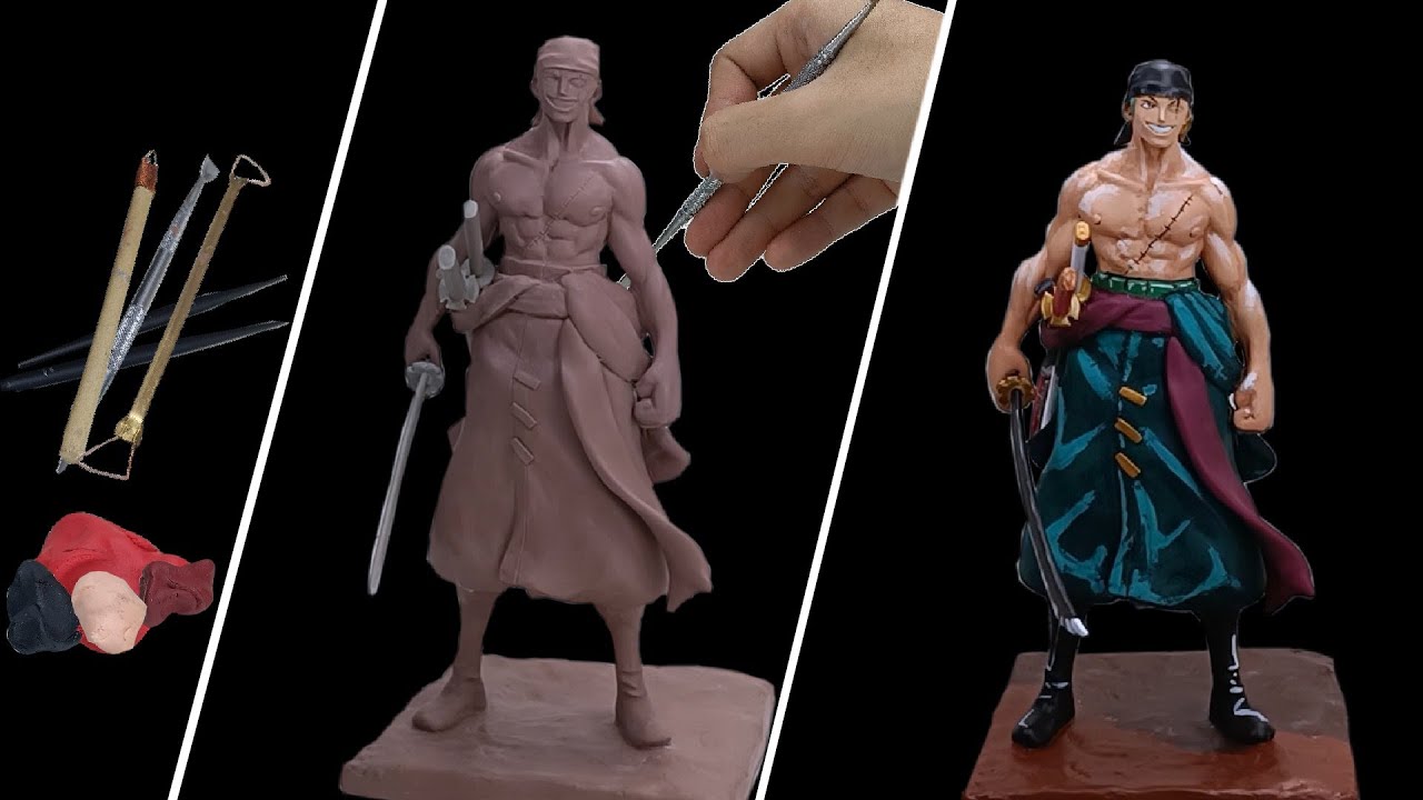 Roronoa Zoro after Timeskip Clay figurines. Pirate Hunter’ Zoro| Onepiece Clay