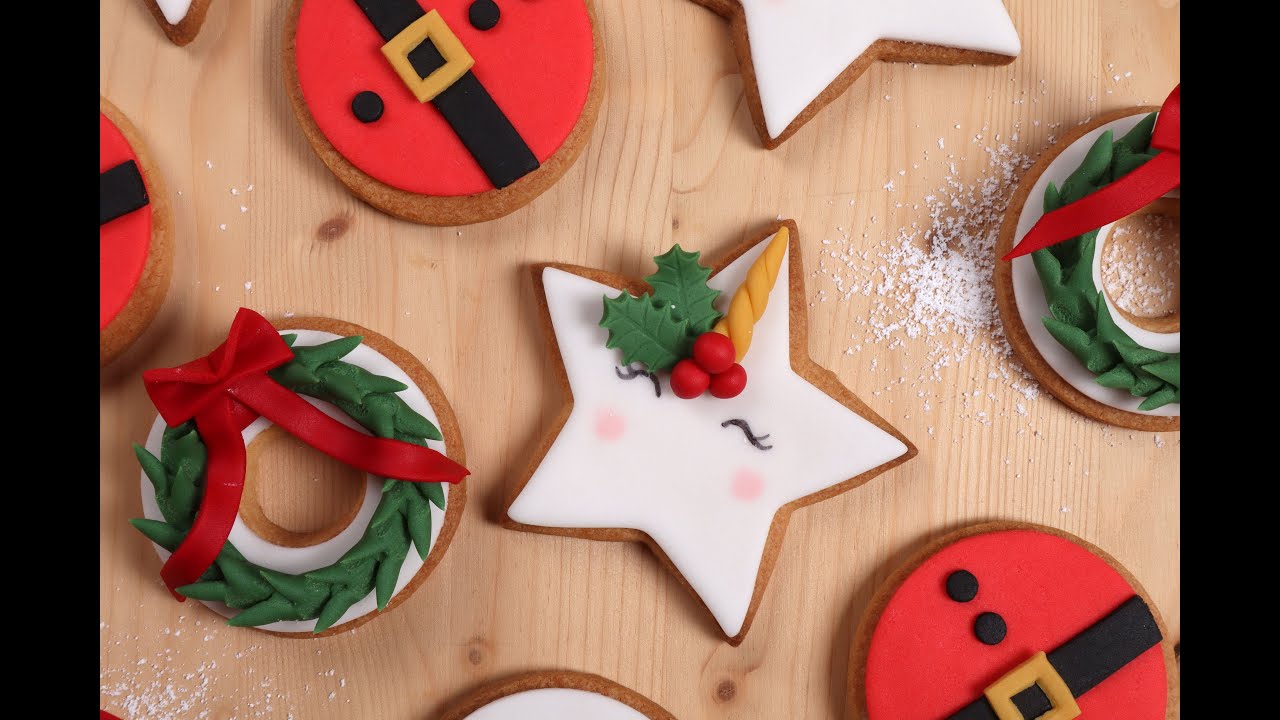 Weihnachtskekse mit Fondant, Tutorial Christmas Cookies