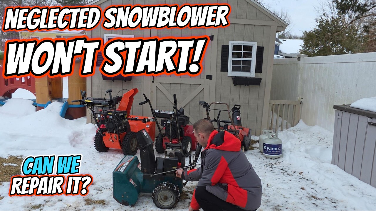 Neglected Snowblower Wont Start!  Can We Repair It?