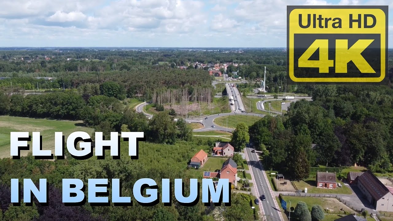 Drone flight in Stekene Belgium to Action store