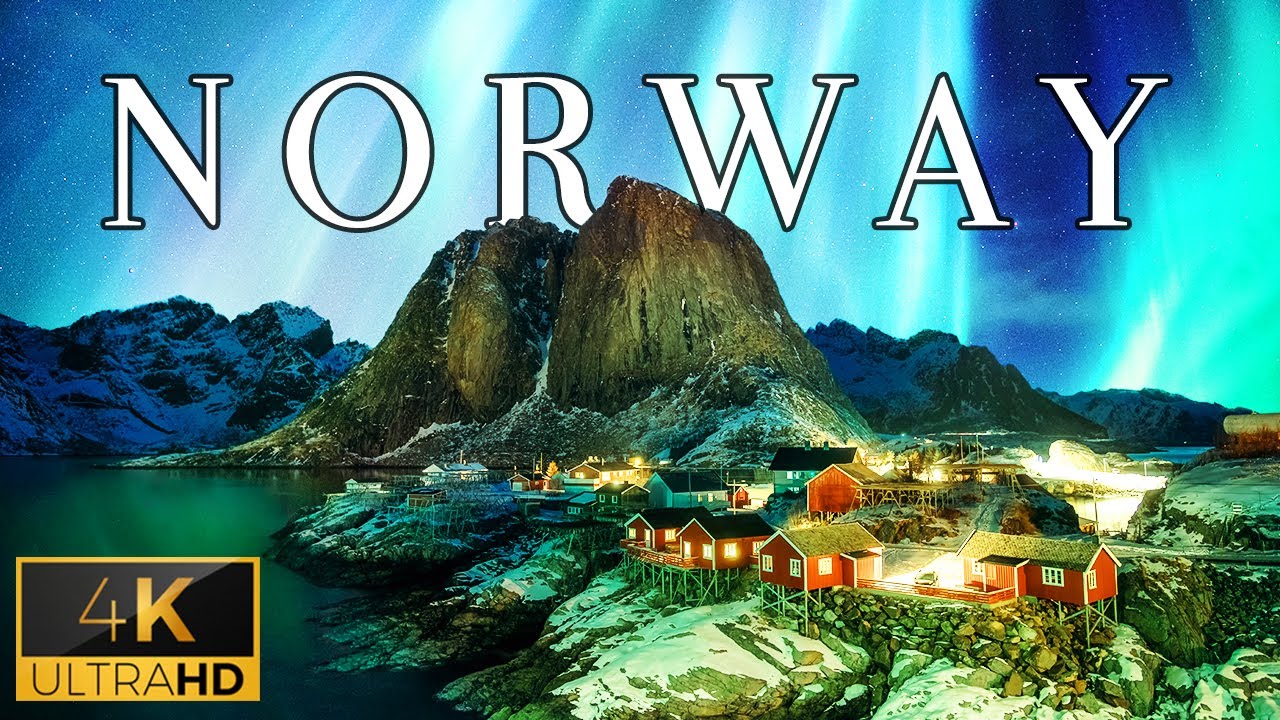 FLYING OVER NORWAY (4K UHD) - Relaxing Music With Stunning Beautiful Nature (4K Video Ultra HD)