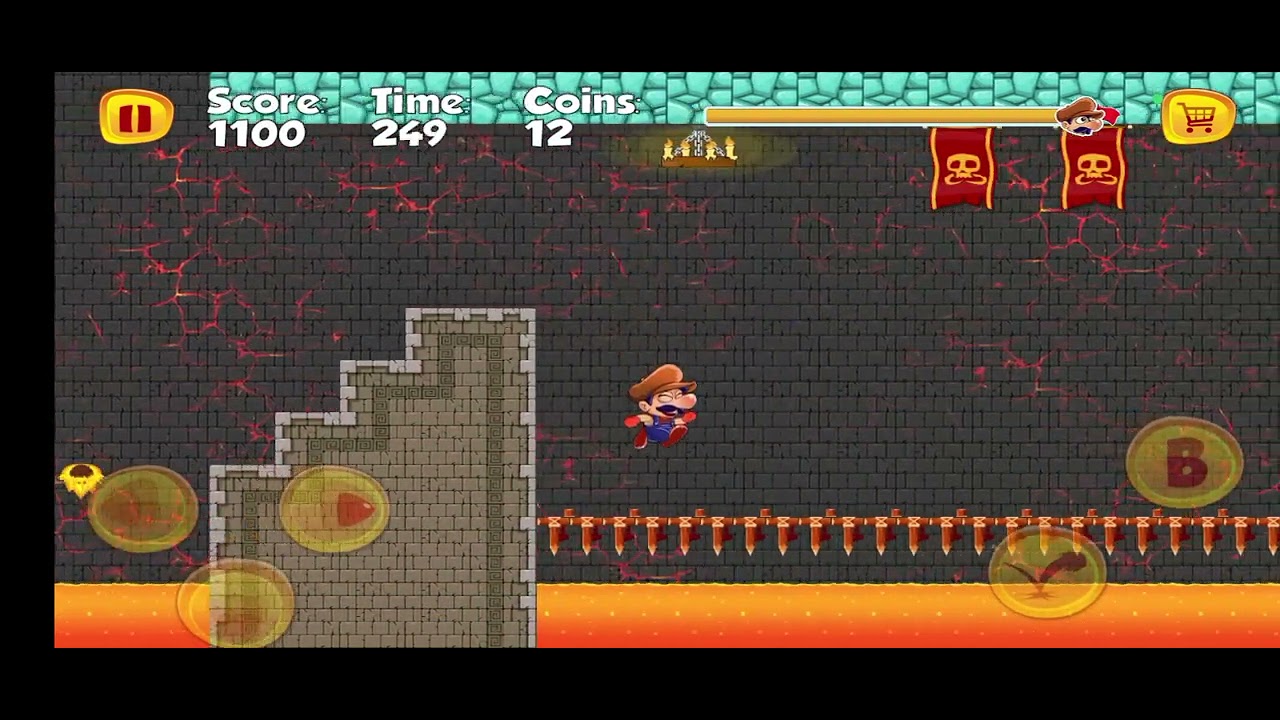 jogando super bino Go derrotando o Boss level 100