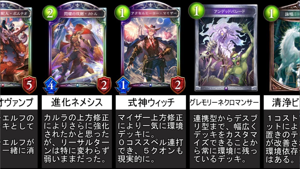【シャドバ】十天覚醒で活躍した環境デッキ17選(アディ前)【シャドウバース】