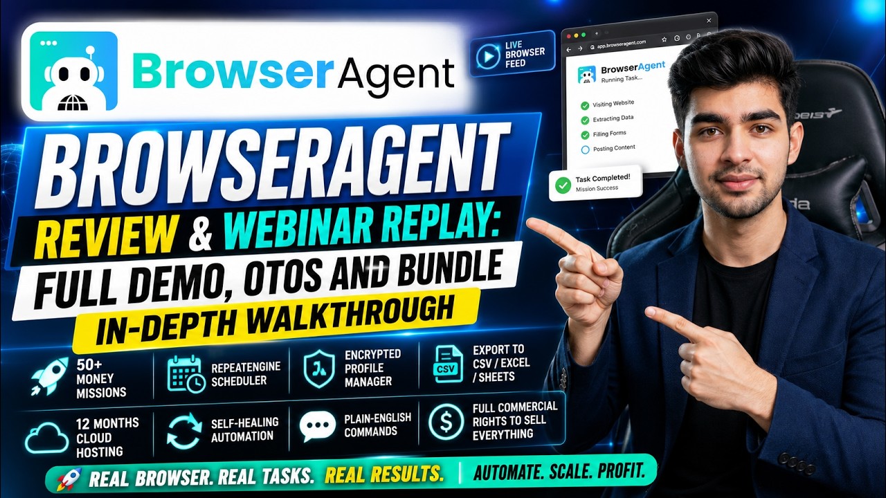 Обзор BrowserAgent и запись вебинара: полная демонстрация, OTO и подробный разбор пакета