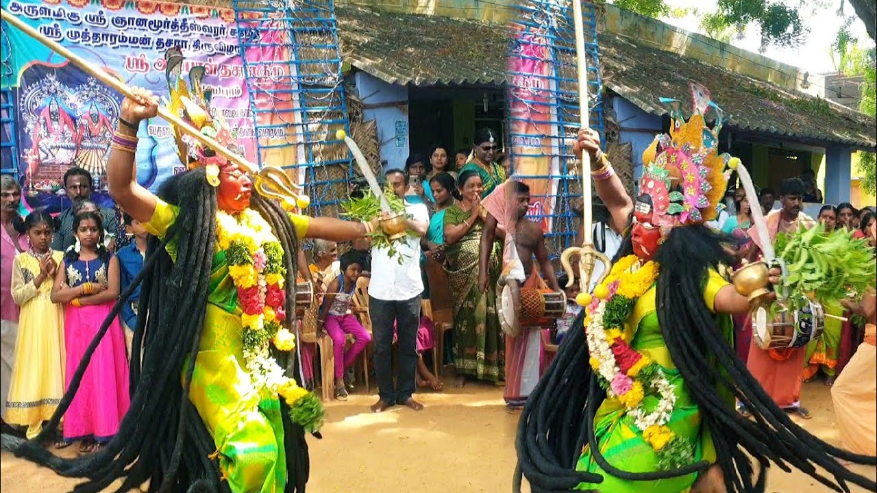 ஆவேசமாய் சூலம் கொண்டு ஆடும் காளி | Kulasai Mutharamman Dasara | Naiyandi Mellam |பெரியபுரம்