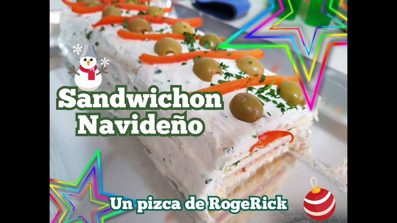Sandwichon navideño/ receta fácil y económica.
