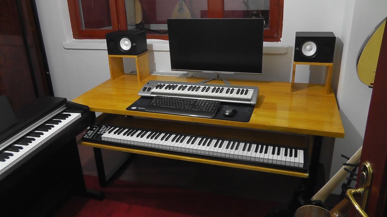 Müzik stüdyo masası nasıl yapılır ?  Ahşap vernik nasıl yapılır ?   Ev Stüdyosu. Mini Stüdyo yapmak.