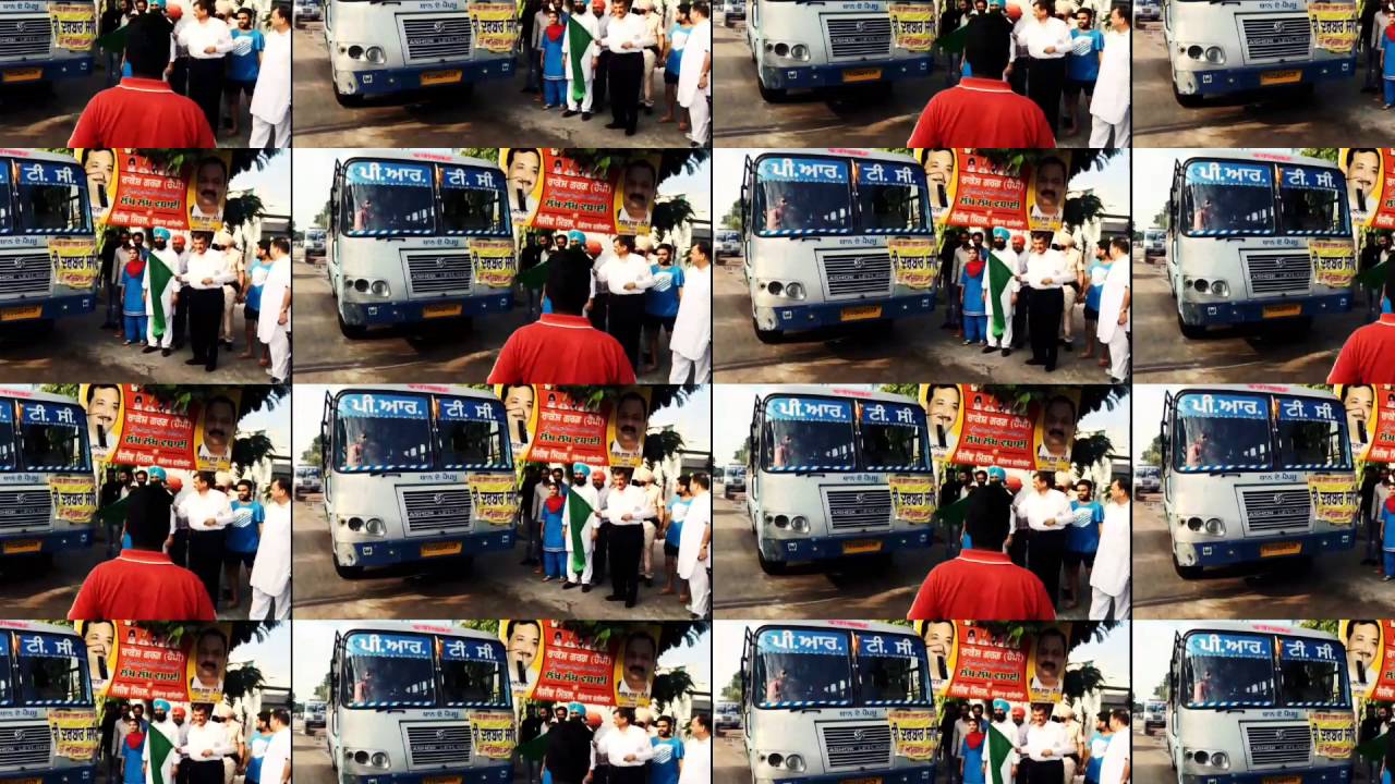 MLA DEEP Malhotra flagging off buses to Shri Darbar Sahib