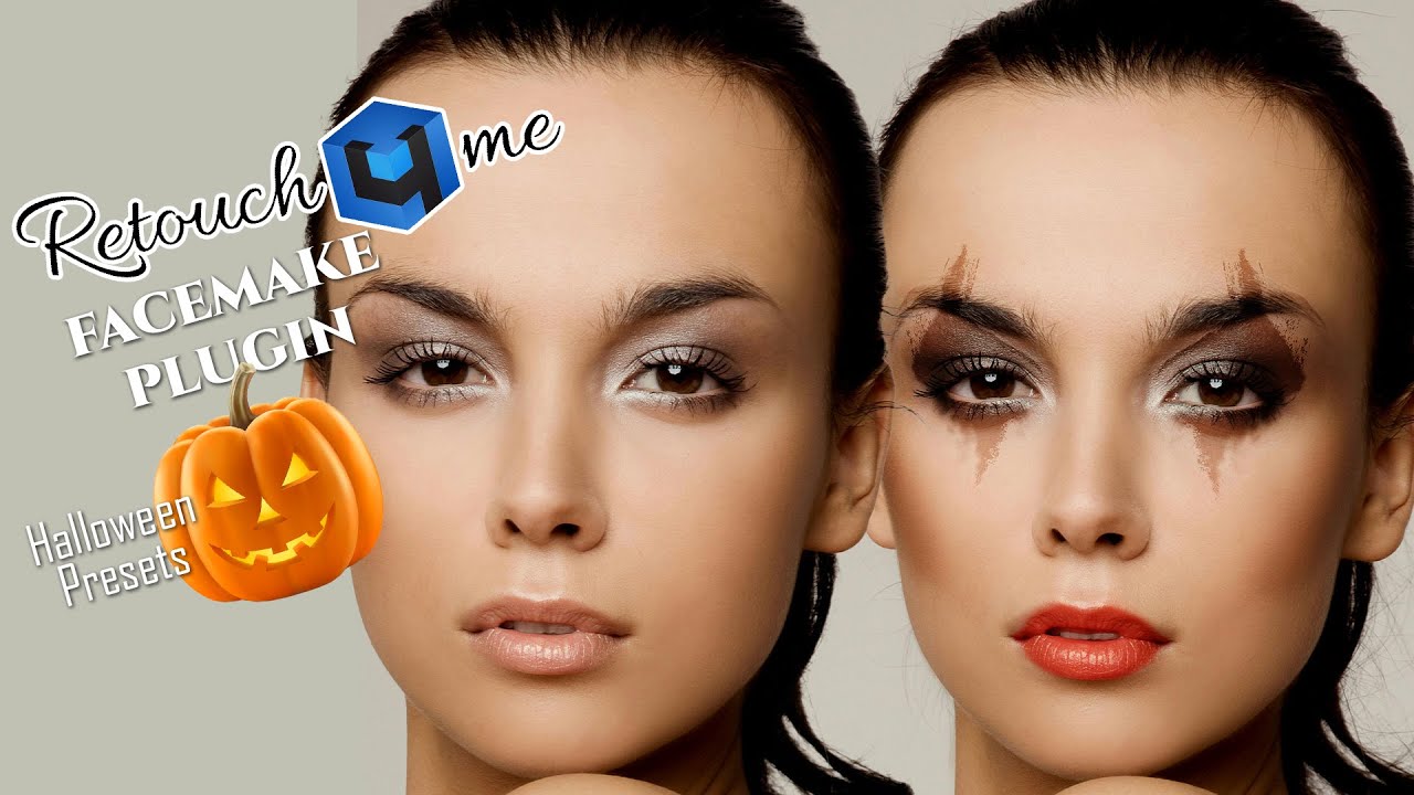 Макияж на Хэллоуин с ИИ за секунды! НОВЫЕ пресеты Retouch4Me FaceMake