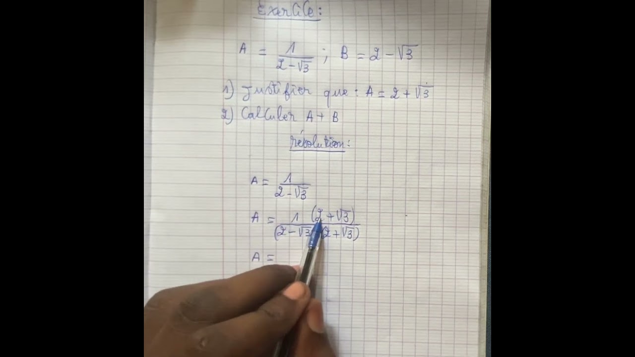 Expression conjuguée et calculer de racine carrée
