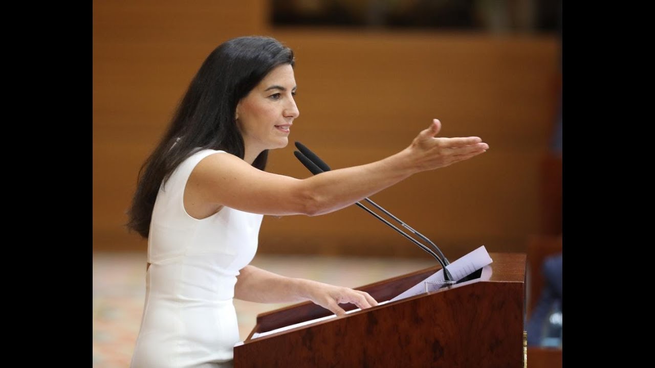 Rocío Monasterio interviene en la Asamblea de Madrid en la sesión de investidura.