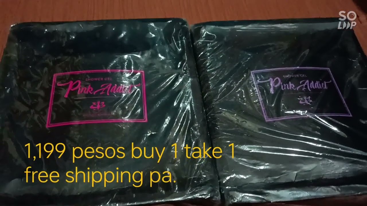 unboxing pink addict shower gel