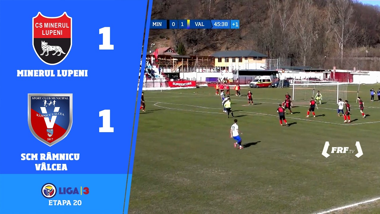 Liga 3, Etapa 20: Minerul Lupeni - SCM Râmnicu Vâlcea 1-1, 15.03.2026