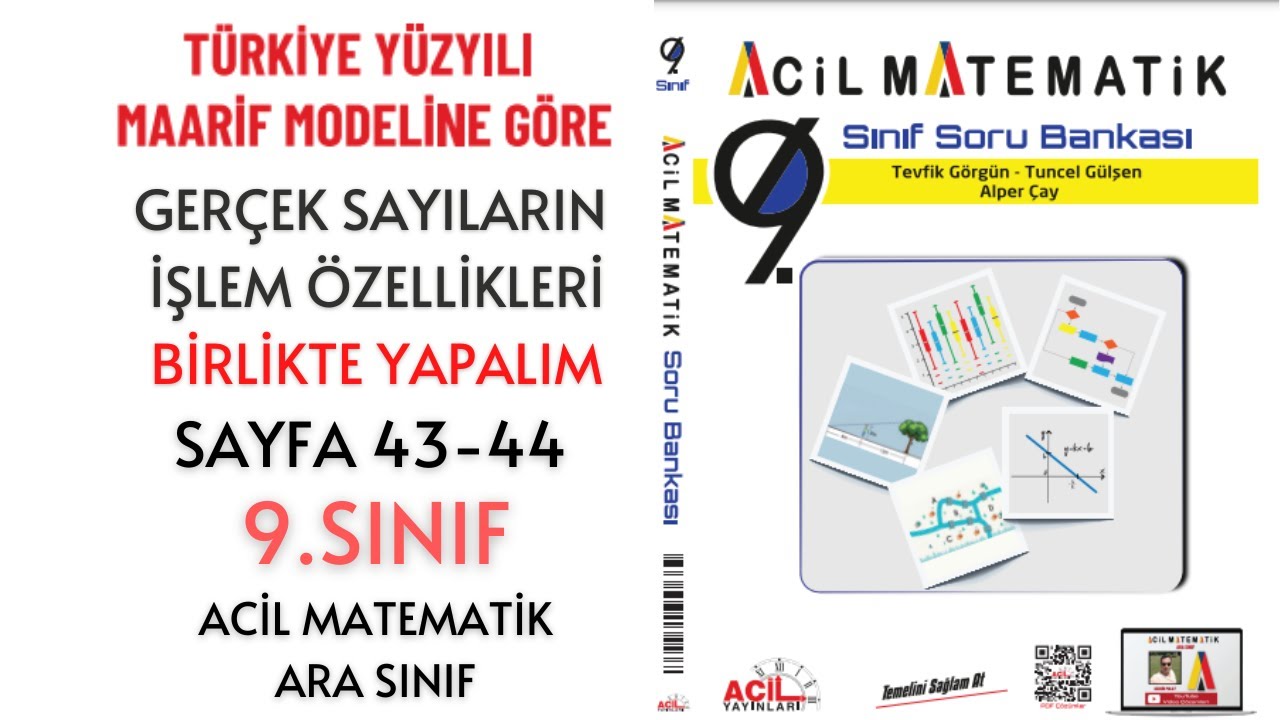 9.Sınıf Soru Bankası 1.TEMA Gerçek Sayıların Özellikleri (Sayfa 43-44)