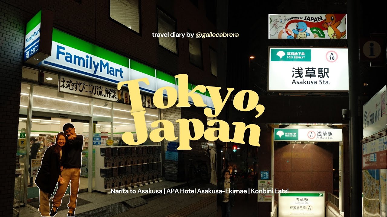 🇯🇵 JAPAN | Narita to Asakusa via Keisei SkyAccess, APA Hotel Asakusa-Ekimae + konbini eats! 🥢