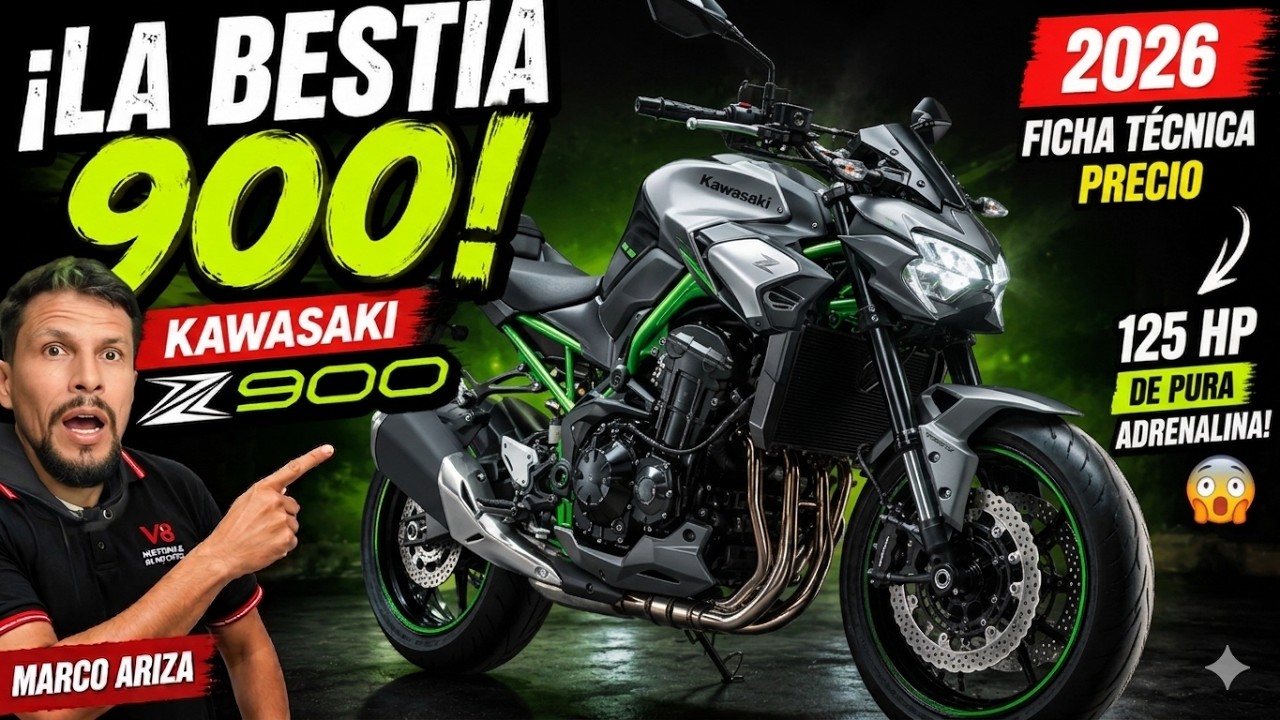 Kawasaki Z900 | 948cc, 4 Cilindros y 125 HP de Pura Potencia🔥