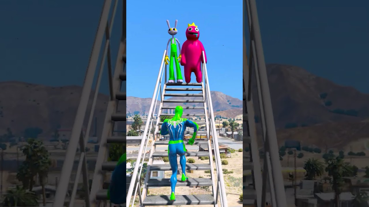 GTA V SPUNCH BOB VS EPIC RAGDOLL VS BLUEFRIEND RAGDOLL FAILS#shorts