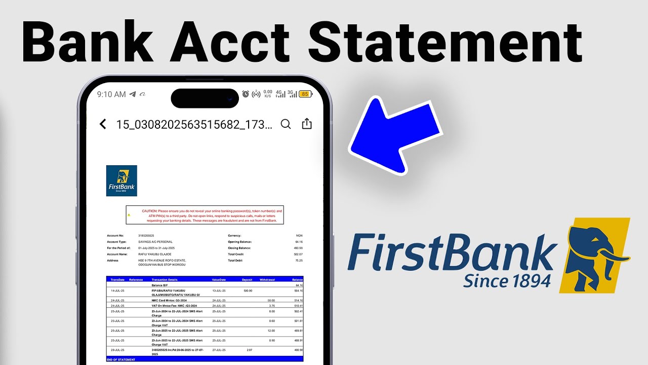 📄 How to View Your First Bank Statement Online