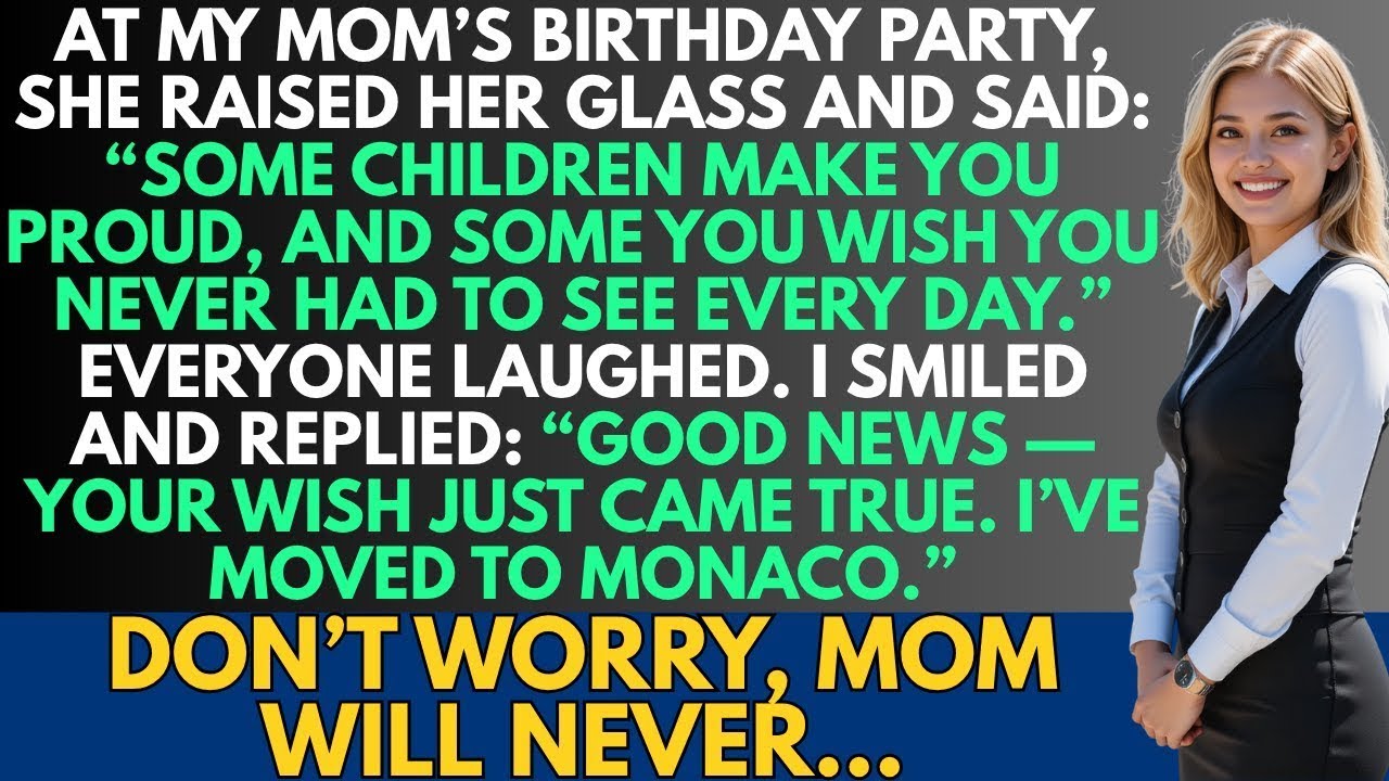 At My Mom’s Birthday, She Said, “I Wish I Didn’t Have to See You Every Day.” I Smiled: “Don’t Worry”