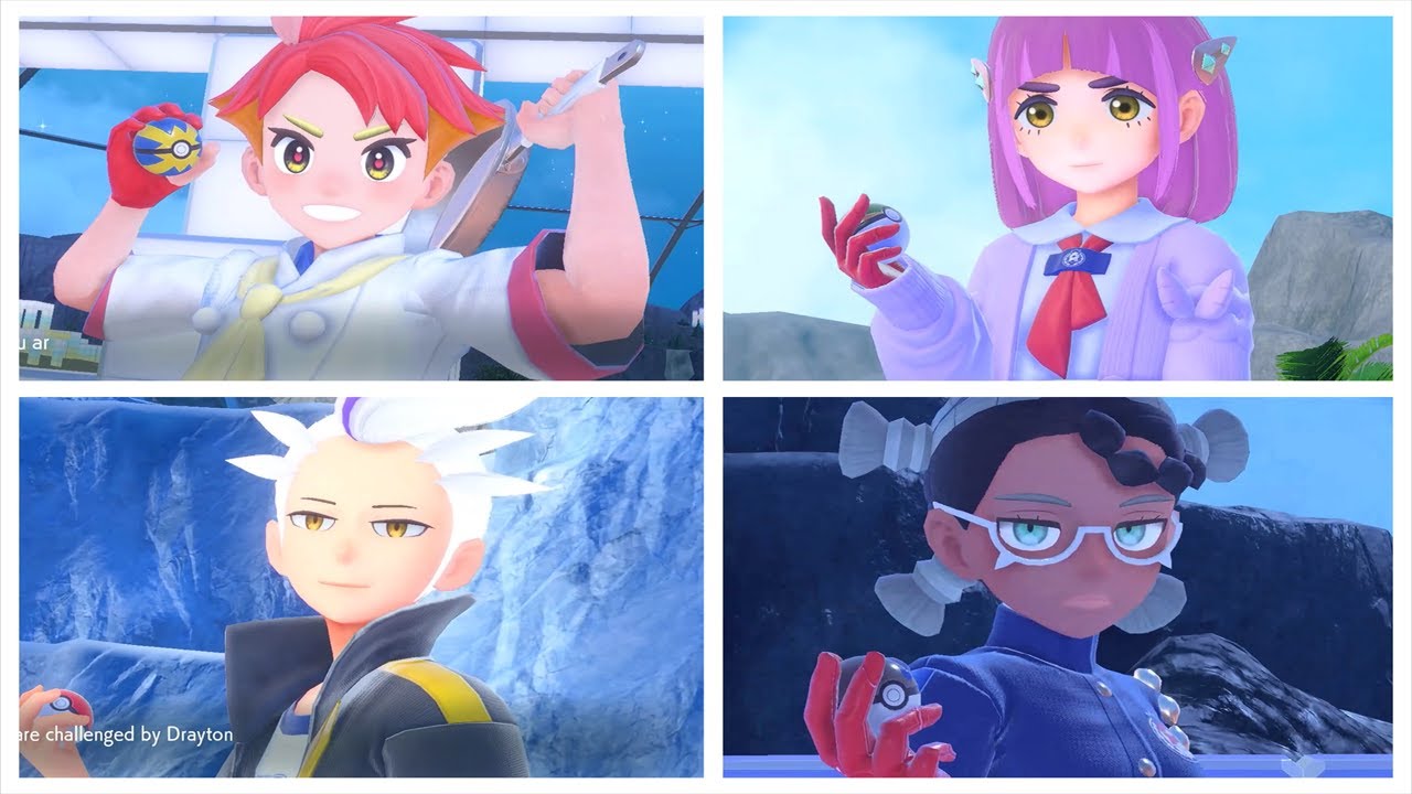 ALL BB Elite Four Battles  (Pokémon Violet Indigo Disk DLC)