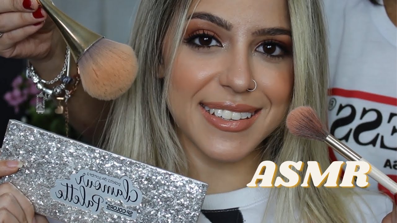 ASMR aplicado - MINHA PRIMA ME MAQUIANDO PARTE 2 (make NATALINA)