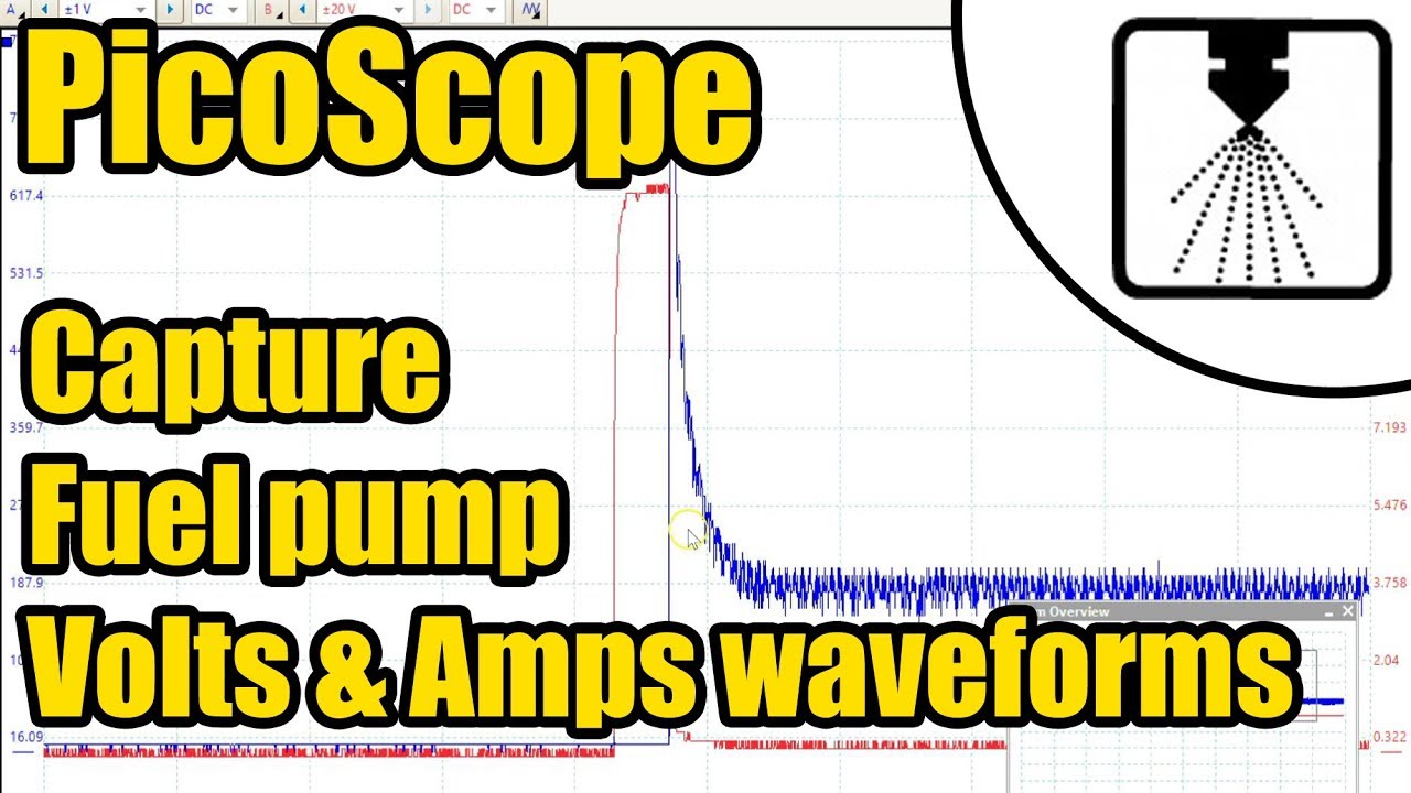 How to capture an EFI fuel pump voltage & current waveform using a PicoScope #1218