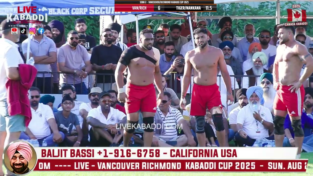 Semi 2 - Vancouver Richmond Kabaddi Cup 2025 - Canada Kabaddi