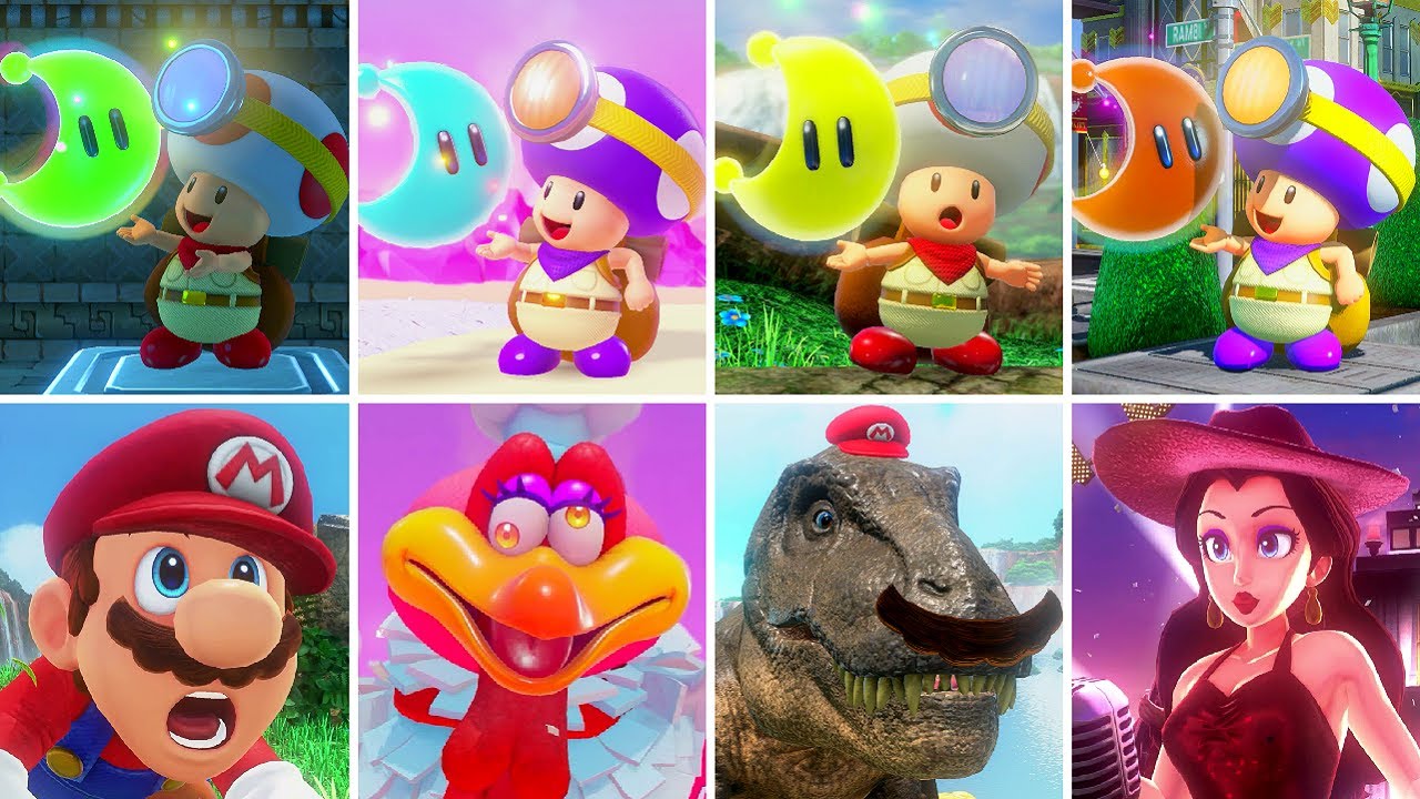 Captain Toad Treasure Tracker (Switch 2 Edition) - All Mario Odyssey Levels (2-Player)