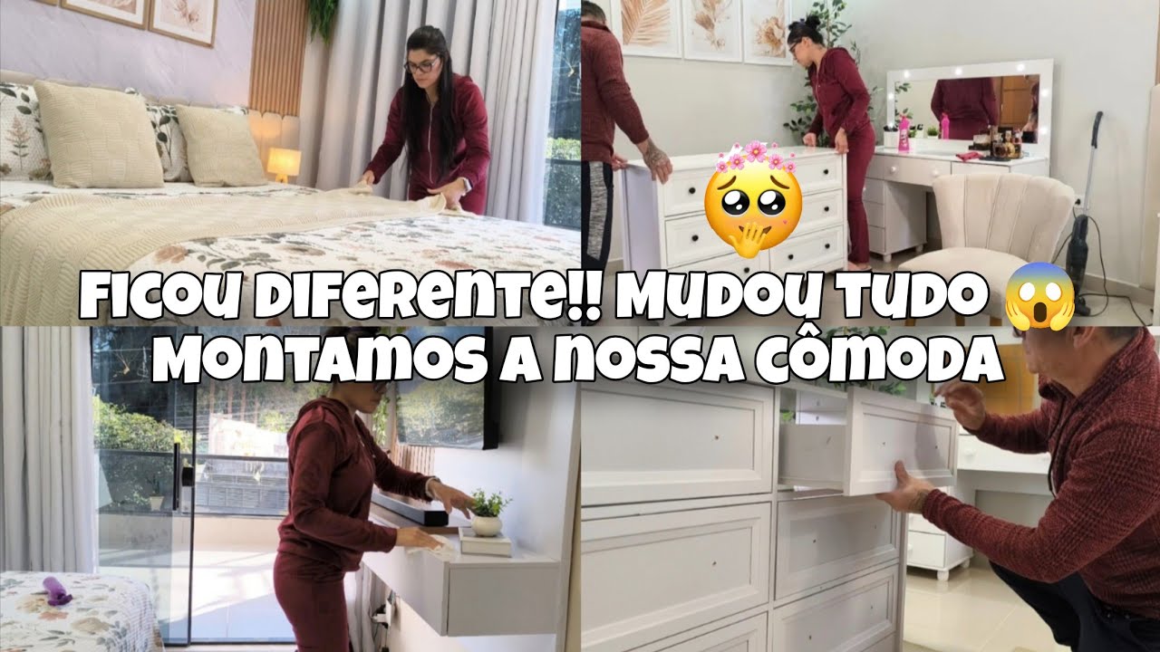 PARECE OUTRO QUARTO!! MUDOU TUDO 🥰MONTAMOS A NOSSA CÔMODA | ELA É PERFEITA 🥰 | DECOREI E AMEI
