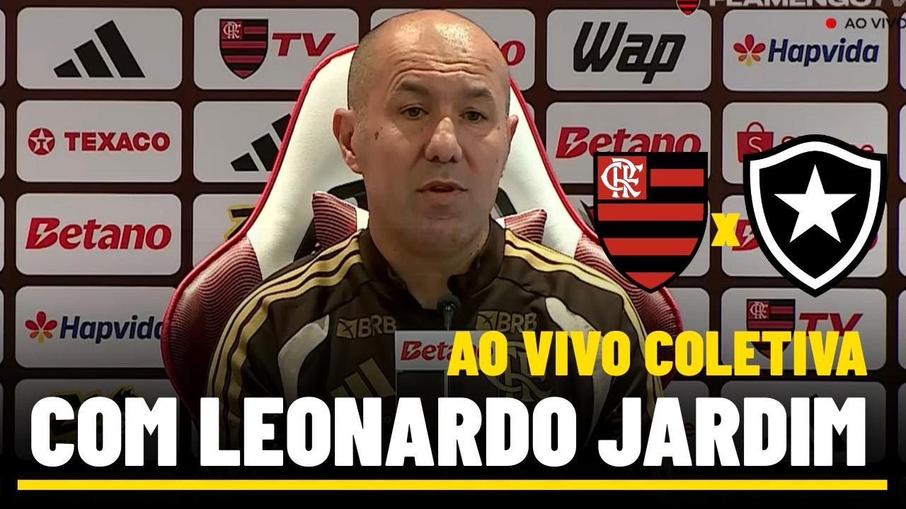 COLETIVA COM LEONARDO JARDIM AO VIVO - DIRETO DO ESTÁDIO - COLETIVA DO FLAMENGO AO VIVO